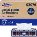Kleenex Professional Facial Tissue, Bulk, 12 Boxes x 125 Tissues (03076)