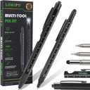 LOKITO Gift for Men Tools for Men 2Pc Pen Set,Multi-Function Tool Pen Very Cool Gifts for Men, Suitable for All Kinds of Creative Tools for Men on Holidays, Christmas Gifts (Black)