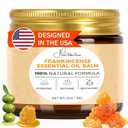 Frankincense Balm 2oz, Frankincense Essential Oil with Myrrh for Soothing Relief, Muscle Relaxation, Boswellia Serrata, Olive Oil, Vitamin E, Moisturizer for Dry, Cracked Skin (2 Fl Oz (Pack of 1))