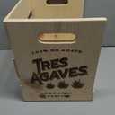 100% De Agave, Tres Agaves Organic Tequila, Wood Storage Crate, Size: 14" Tall x 11" Wide x 16" Long