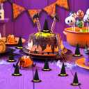 BESTOYARD 48 Pcs Halloween Mini Witch Hats, Black Party Favors Witch Hat Decor & Craft Supplies Felt Cloth for Adults & Kids