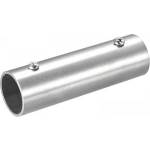 uxcell Rail Pipe Fitting 2-Way 100mm Length 202 Stainless Steel Straight Connector Brushed for 25mm/1" OD Handrail Railing 2 Pcs