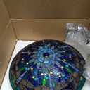 ARTZONE Tiffany Ceiling Lights, Stained Glass Ceiling Light 3-Lights 16 Inch Tiffany Flush Mount Ceiling Light for Bedroom Dining Living Room Entryway Foyer