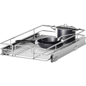 13 in. Wx 21 in. D Pull Out Cabinet Organizer with Wooden Handle for Base Cabinet HD-415222W-AZ