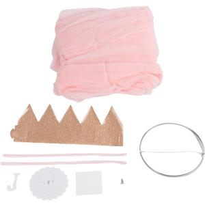 Bed Canopy for Girls, Round Dome Princess Canopies Netting Soft and Breathable Cotton Large Elegant Princess Bed Curtains with Hanging Hook for Baby Cribs Room Decor