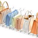 SOYO Adjustable Clear Purse Organizers for Closet, Acrylic Shelf Divider for Bag and Purse Storage, Clear Pocketbook and Handbag Organizer, Bookshelf Separator Organizers for House, Office Use, Clear