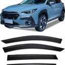 Tape-on Sun/Rain Guard Side Window Visor Deflectors Rain Guards Compatible with 2024 2025 Crosstrek Window deflectors 4 Pcs