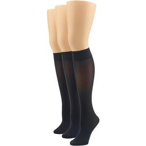 Hue Women's Soft Opaque Knee High 5304 3 Pack Size 1