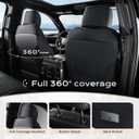Coverado Full Set F150 Seat Covers, Waterproof Faux Leather Full Coverage Protector for 2015-2026 Ford F150 & 2017-2026 F250 F350 F450 Crew Cab, Black Truck Interior Car Seat Cushion Covers