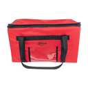 Sterno Delivery Leak Proof Insulated Bag, Hot and Cold Container for Catering and Food Transport, Durable Red Cloth Exterior with Tear-Resistant Vinyl Liner, 15L x 23W x 13.5H