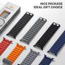 Bandletic Magnetic Silicone Watchband Compatible with Samsung Galaxy Watch 8 40mm 44mm / 8 Classic 46mm 2025, No Gap Soft Breathable Replacement Strap for Men Women, Navy Blue