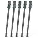 MIVZO 5PCS 2-in-1 Nasal Hair Cutter, Double-Sided Nose Hair Trimmer Upgrade, Manual Nose Trimmer Portable with Soft Cleaning Brush for Women and Men (Gray)