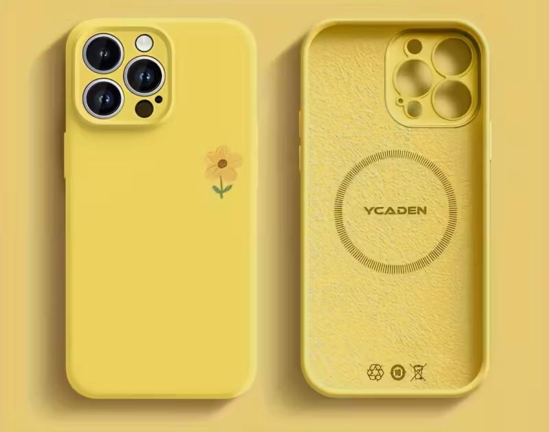 LOVE 3000 Designed for iPhone 16 Pro Max Case, Premium Silicone, Soft Anti-Scratch Microfiber Lining, Shockproof Protective Phone Case for Men Women 6.9", Yellow