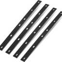 Zonon 4 Pcs 24'' Mend Brace, Heavy Duty Steel Repair Plate Bracket, 5mm Thick Black Powder Coated Straight Brace for Shelving, DIY, Wood Beam, Shelf Support, Structural Reinforcement, 1.5" Wide