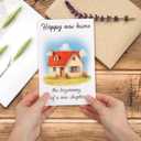 Penitue Funny Housewarming Greeting Card, Happy New Home Gift Card with Envelope Meaningful Moving House Postcard for Friends & Colleagues Family Celebration