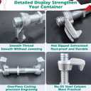 4 Pack Shipping Container Bridge Fitting Clamp/ 280 mm Galvanized Screw Clamp by Container Nut/Rail Shipping Container Accessories Wheels Kit/to Connect Shipping Containers Together…