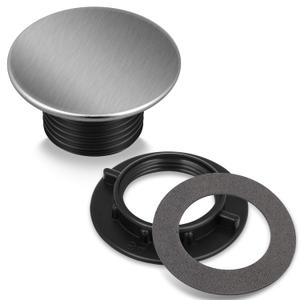 Kitchen Faucet Hole Cover Stainless Steel, Premium Sink Tap Hole Cover, Brushed Stainless Steel