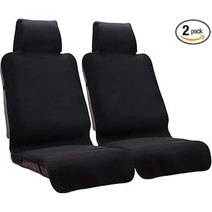 Waterproof Seat Cover, 2pcs Upgraded Sweat Carseat Protector, Perfect for Universal Anti-Slip Car Truck SUV Seat, Ideal for Surfing Yoga Gym Workout, Black