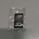 Dog Collar Buckle, Fastener Stainless Steel Buckle for Small Medium Large Dogs Collar Steel Chrome Plated (L:3.5-4.0mm, Black)