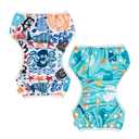 ALVABABY Swim Diapers Large Size 2pcs Pack Reuseable &Adjustable Baby BoyZDYK05-06
