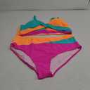 Plus Size Two Piece Swimsuit - Women High Waisted Bikini Set Tummy Control Bathing Suits 24W