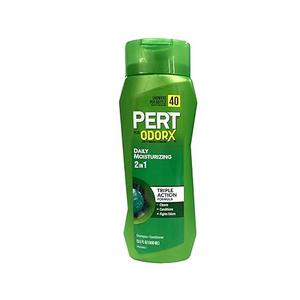 Pert Plus OdorX Daily Moisturizing 2-in-1 Shampoo & Conditioner (13.5 fl oz / 400 ml) - Pack of 4
