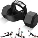 Dumbbell Foot Attachment, Tibialis Trainer, Adjustable Ankle Weights, Leg Workouts at Home for Hip Flexors,Ankle Straps for Weight Lifting,Shin Splint,Hamstring Curls,Leg extensions,Home Gym Equipment (Black (Single))