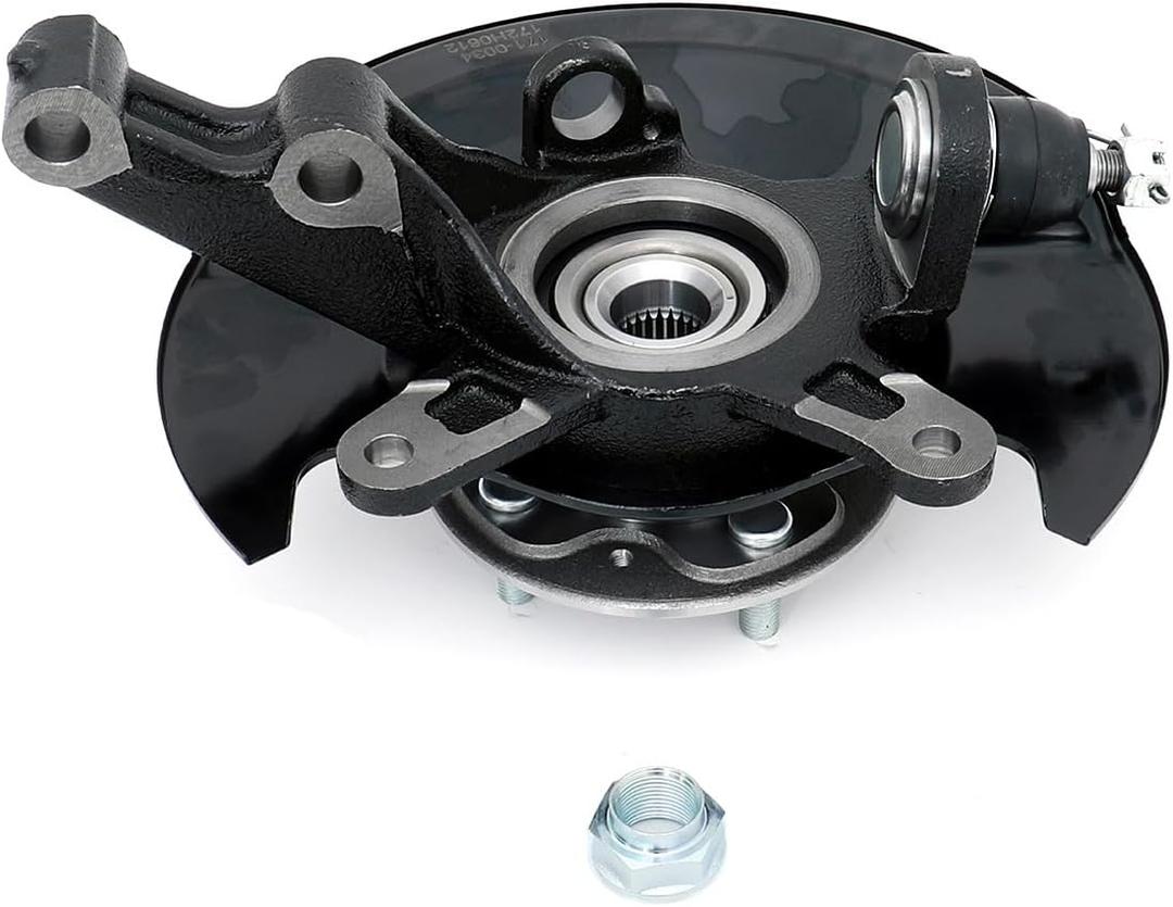 698-495 Front Left Wheel Hub Bearing Steering Knuckle Assembly Compatible with 2003 2004 2005 Honda Civic L4 1.7L CNG & Petrol LH Driver Side