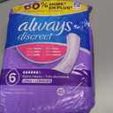 Always Discreet Adult Incontinence Pads for Women, Drier, 6 Drop Long Length, Extra Heavy Absorbency, Pads for Bladder Control Management, Bladder Leaks, & Postpartum Pads, 45ct