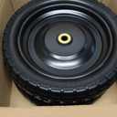 13 Inch Solid Rubber Tires, 4.00-6 Tire Flat Free with 5/8" Bearings, 2.17" Offset Hub for for GOR Garden Carts, Garden Wagon Carts, Trolleys, Hand Trucks and Utility Cart(2 Pack)