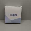 YOUFI Leather Seat Cushion Extra-Thick Booster for Office Chair to Rise Height - Full Filling for Support - with Breathable Cover, Handle and Buckle - Relieves Back Pain  18"x16"x6" (Black)