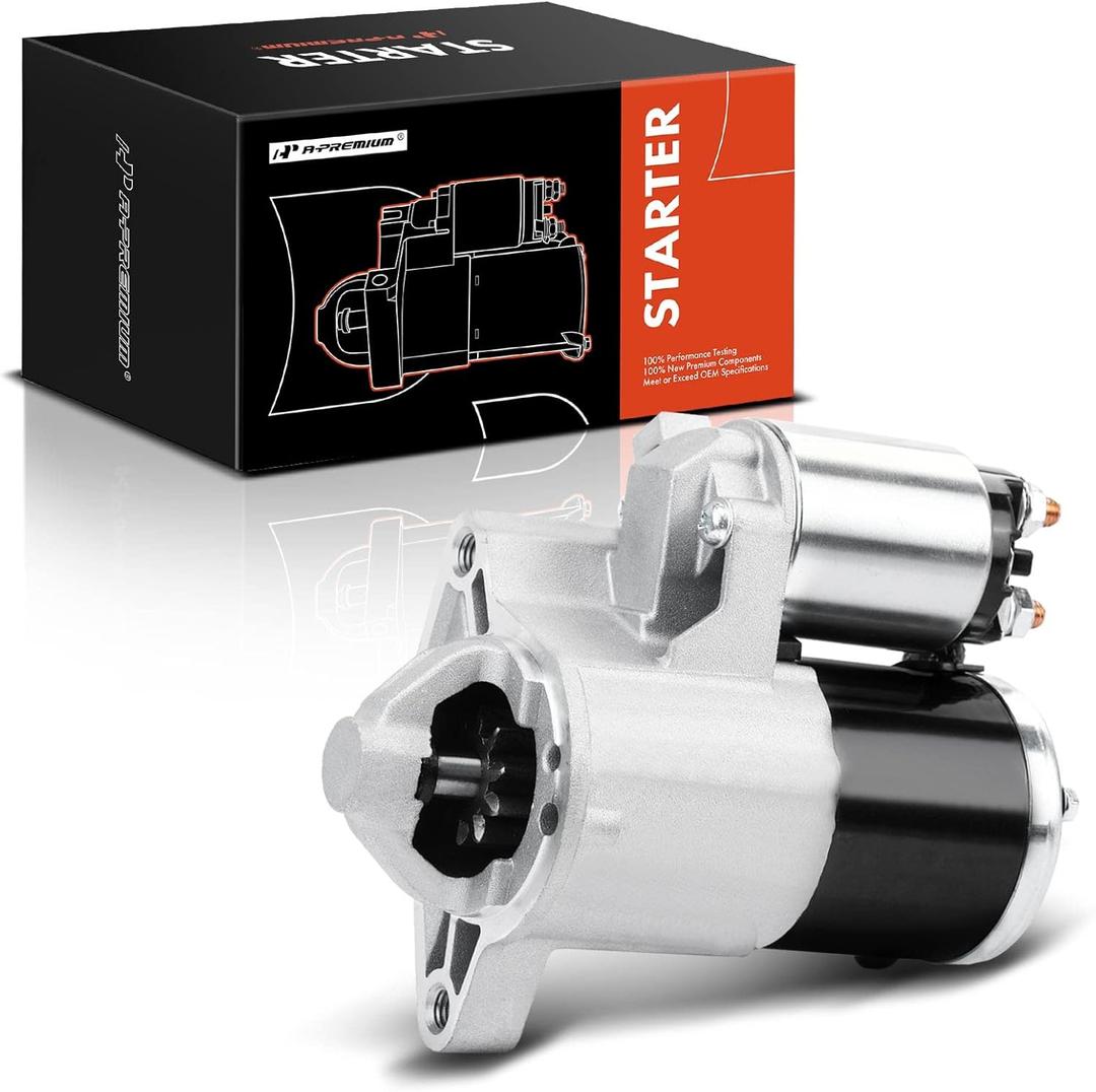 Starter Motor Compatible with Jeep Liberty 20062007 V6 3.7L, Commander 20062009 V8 4.7L, Grand Cherokee 20052009 V8 4.7L, 12V 1.2KW 10Tooth Clockwise, Replace# 56044735AB, M000T31572, 17937N