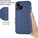 Joylifeboard for iPhone 15 Plus Case, 3 in 1 Heavy Duty Drop Protection Full Body Rugged Shockproof/DustProof, Military Protective Tough Durable Cover Case for iPhone 15 Plus 6.7 inch (Seablue)