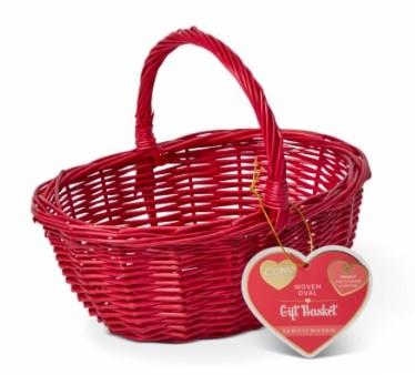 Core Home Woven Oval Basket - Red
