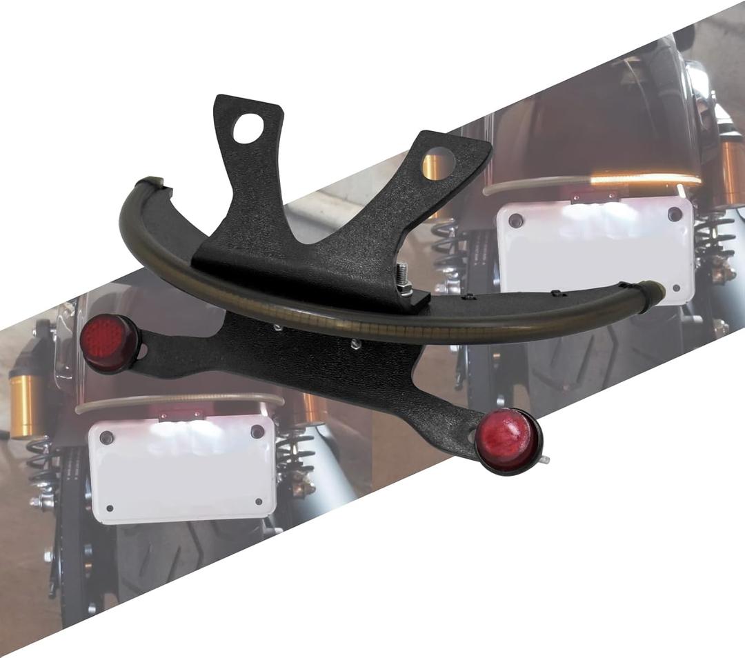 Motorcycle LED Fender Amber Turn Signal Tail Light Bar Tag Bracket Fit For Victory Vegas 8 Ball High Ball Gunner 2003-2017