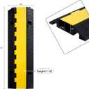Rubber Cable Ramp Cord Cover Cable Protector Ramps Wire Hose Protective 22000Lbs Load Capacity Traffic 2 Channel Speed Bump for Asphalt Concrete Gravel Driveway Indoor Outdoor, 3 Packs