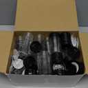 Mimorou 40 Pack Plastic Spice Jar with Shaker Lids Seasoning Containers 3.5 oz Plastic Spice Container with Black Lids Seasoning Jars for Kitchen Storing Powder