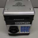 Piggy Bank for Kids - Electronic Money Saving Box w/Code- ATM Safe - Toy Coin Bank - Christmas Boys Toys for Age 3, 4, 5, 6, 7, 8, 9 - Birthday Gifts for 8, 9, 10, 11, 12 Year Old Boy and Girl (Black & Silver)