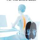 Lumbar Support Pillow, Back Support Pillow for Chair, Memory Foam Car Seat Back Pillows for Back Pain Relief, Ergonomic Design, Perfect for Home Office Desk Chairs,Plane-No Vibrating Version (Grey)