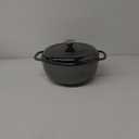 Lodge Manufacturing Company EC6D18 Enameled Dutch Oven, 6 qt, Midnight Chrome