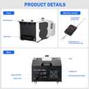 1500W Low Lying Fog Machine, Dry Ice Fog Machine Ground Fogger 30000 CFM with Remote & Wired Control, Indoor Outdoor Ground Fog Machine for Weddings, Halloween, Parties, DJ Stage