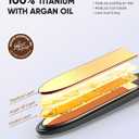 VANESSA PRO Flat Iron Hair Straightener, 100% Pure Titanium Flat Iron for One Pass to Achieve a Sleek Look, Curls Beautifully & Straightens Well - 1 inch