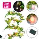 LOMIMOS 6FT Spring Lighted Birch Garland,Battery Operated Twig Vine with Timer 48 Lights for Xmas Spring Thanksgiving Wedding Party Decoration Fireplace Mantle Wall