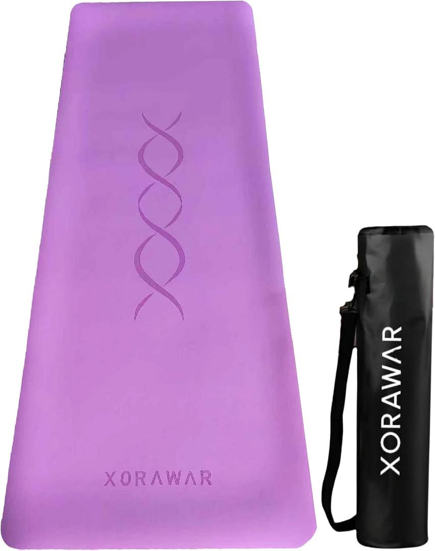 Natural Rubber Workout Mat with Bag | Thick Rubber mat 4.5 mm | Non Slip Yoga Mat Non Slip| Gym Mats for Home Gym Floor Mat, Home Exercise Mats for Home Workout Accessories, Fitness Mat, Workout Mats for Home Gym, Yoga Matt, Stretching Mat, Thick Exercise Mat