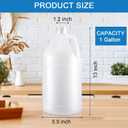 Hoolerry 8 Packs 1 Gallon Plastic Jug with Lids BPA Free Reusable Round Clear Plastic Jug with Cap Heavy Duty HDPE Containers with Pump Dispenser for Sauces Soaps Detergents Liquids(Transparent)