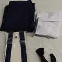 Toddler Baby Boy Clothes Suit 5Pcs Gentleman Wedding Party OutfitsFormal DressShirt+Bowtie+Vest+Suspender Pants,12M-5T (18-24 Months, Navy Blue)