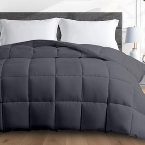 HomeSmart Weighted Comforter Queen - More Fluffy Fill Than Regular Queen Size Weighted Blankets, (20lbs 88x92 Grey)
