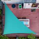 12' x 12' x 17' Turquoise Right Triangle Sun Shade Sail SMSLT Canopy Fabric Cloth Screen, Water Air Permeable & UV Resistant, Heavy Duty, Carport, Patio, Outdoor - (We Customize Size)