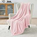 Bedsure GentleSoft Fleece Blanket Twin Size Pink - 300GSM Lightweight Plush Fuzzy Cozy Soft Blanket for Bed, Sofa, Couch, Travel, Camping, 60x80 inches