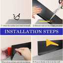LSGCQ Flexible Baseboard Molding Trim 4 Inch x 20 Feet Self-Adhesive Vinyl Wall Base Peel and Stick Cove Base Rubber Wall Moulding Trim (Black)